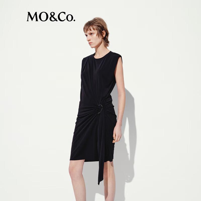 MO&Co. Cool Touch Asymmetric Little Black Dress