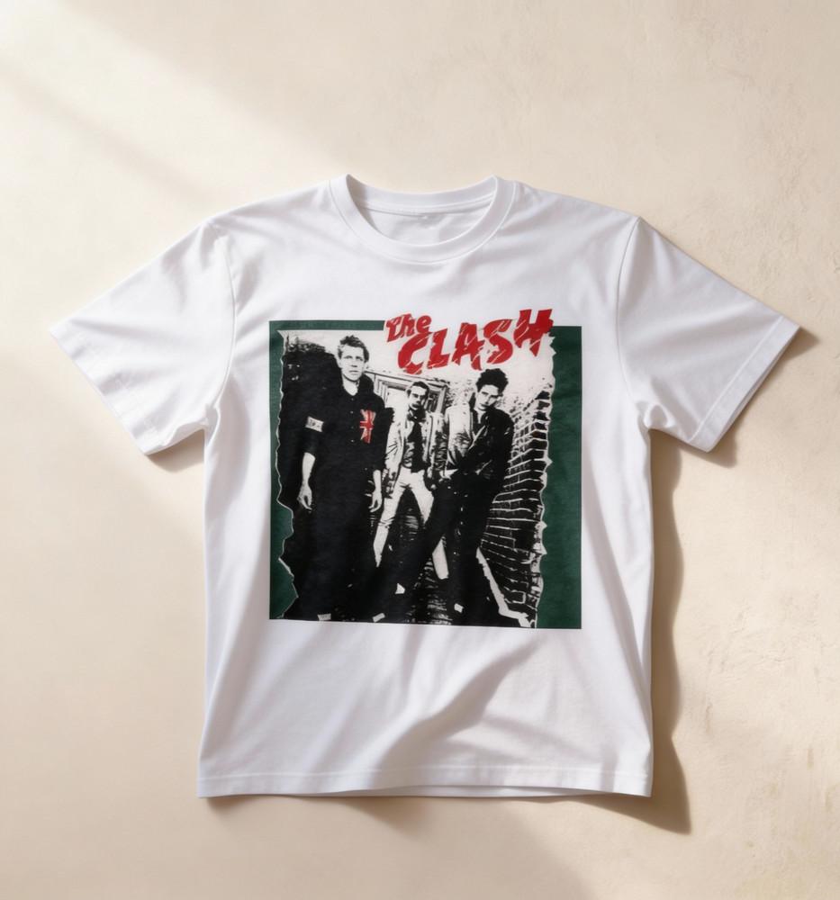 The Clash Tour Band  Short Sleeve White Tshirt NWT Unisex T-Shirt S