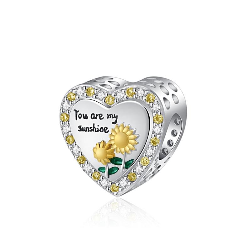 New Heart-Shaped Multiple Series Charm Bead Applicable To Original Plating Copper Jewelry & Diy Making Fine Unique Jewelry Gift