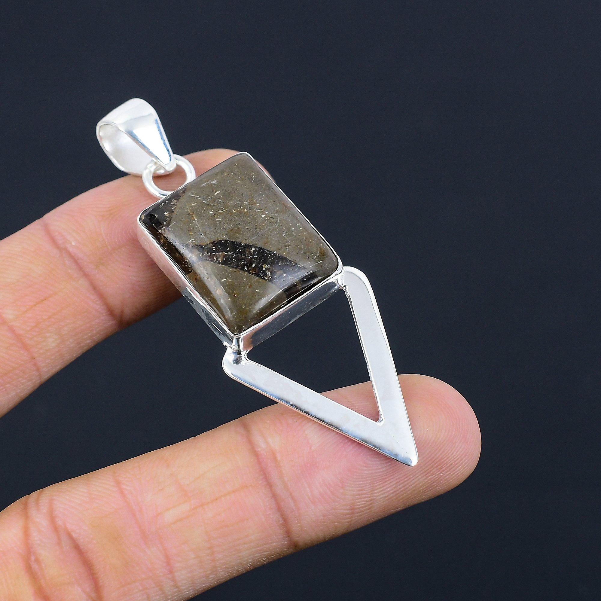 

Root Chakra Septarian Stone Sterling Silver Handcrafted Sister Pendant Jewelry