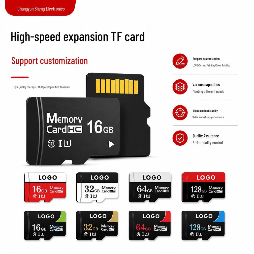 High-Speed TF Memory Card: 32GB, 64GB, 128GB for Mobile, Monitoring, and Driving Recorder.