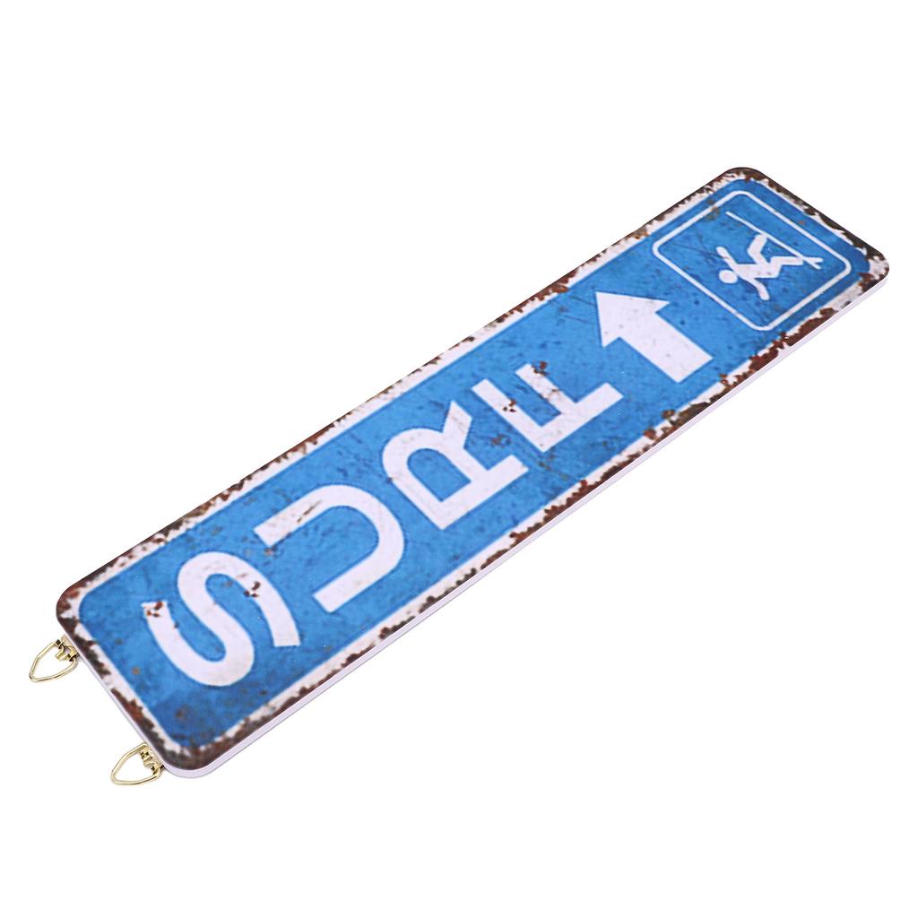 Vintage Beach Nautical Sign Imitation Metal Retro Coastal Beach Themed Nautical Hanging Wall Decor Sign D