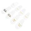 Wedding Slippers Set with Golden Writing, 4 Pairs, Open Toe, Fabric and EVA Soles