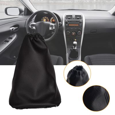 Auto Schalthebel Kragen PU Leder Schalthebel Abdeckung Staub Schwarz Auto Decor Zubehör Innen Teile Für Toyota Corolla