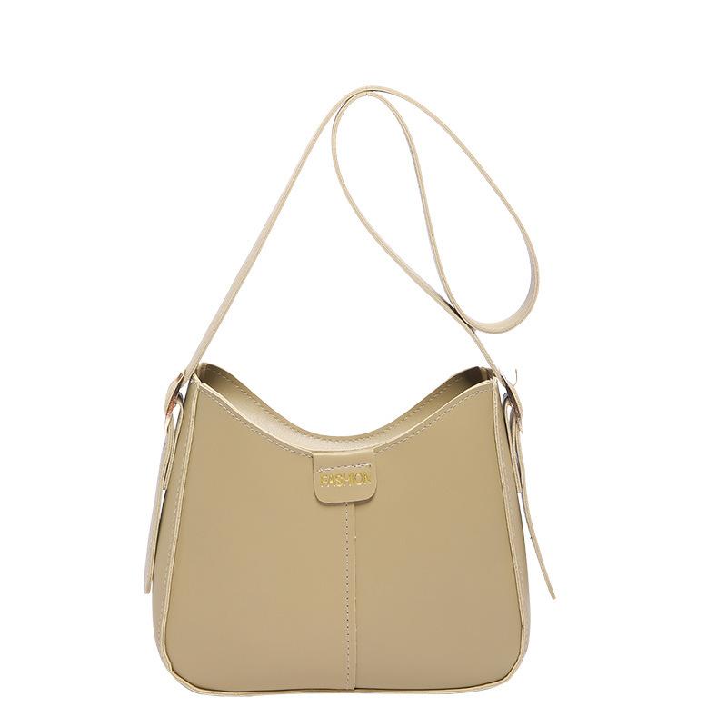 Trend and Beautiful Fashion Solid Color Korean Version of Simple Messenger Casual Large Capacity Foreign Style 2025 New Shoulder Crescent Bag