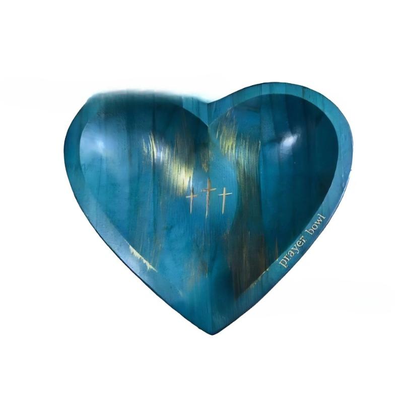 Halloween Heart-shaped Prayer Bowl Decoration, A High-end and Niche Gift, A Heart-shaped Wooden Handicraft