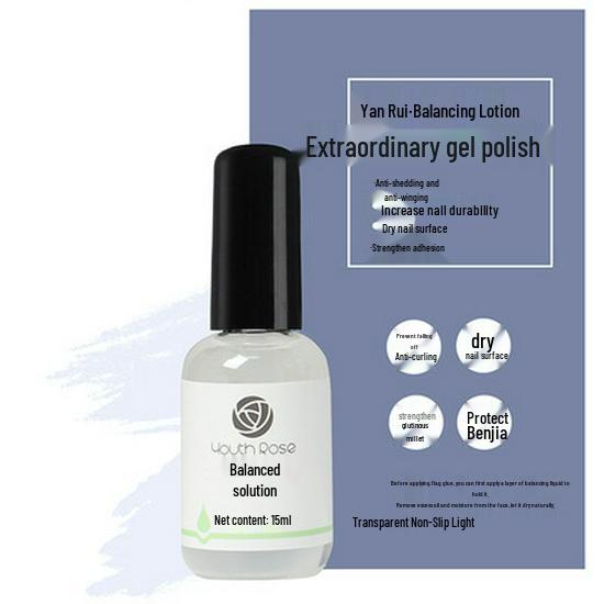Yanrui Nail Strengthening & Matte Gel Polish Set for Rhinestones - Base & Top Coat Combo.