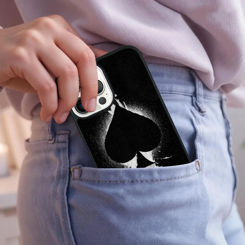 

Ace of Spades Poker Phone Case For iPhone 17 Air 15 16e 14 13 Pro Max Coque 12 11 Pro Max PLUS cover iPhone 16e