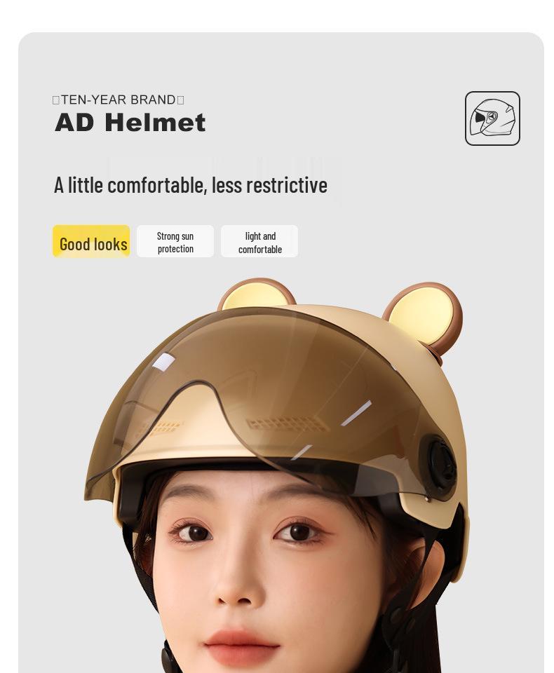 Certified Electric Motorcycle Safety Helmet for Men & Women, Gray, All-Season, Sun Protection