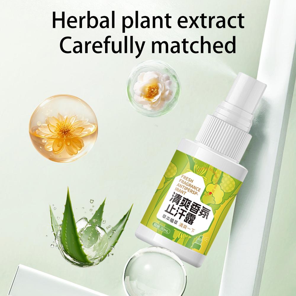 Antitranspirant Deodorant Spray, Reduziert Schweißgeruch, 30 ml Hyperhidrose Antitranspirant Deodorant, Deodorisiert, Hinterlässt die Haut frisch und trocken