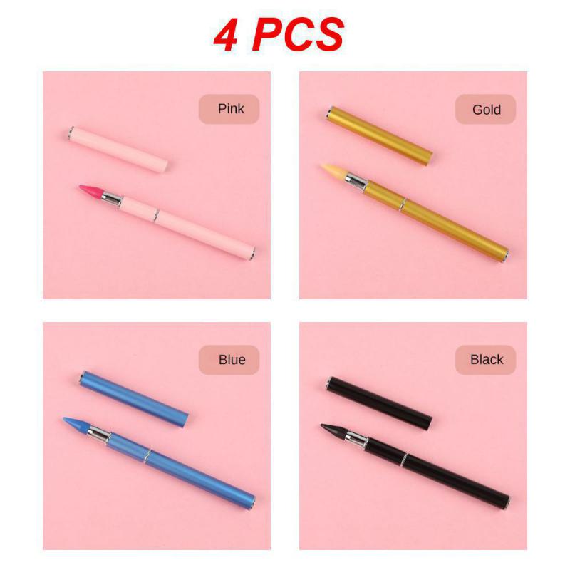 

2/3/4 шт. Ручка для маникюра с двойной головкой, всасывающая дрель, многофункциональные маникюрные принадлежности, точечная цветная ручка, всасывающая ручка с колпачком