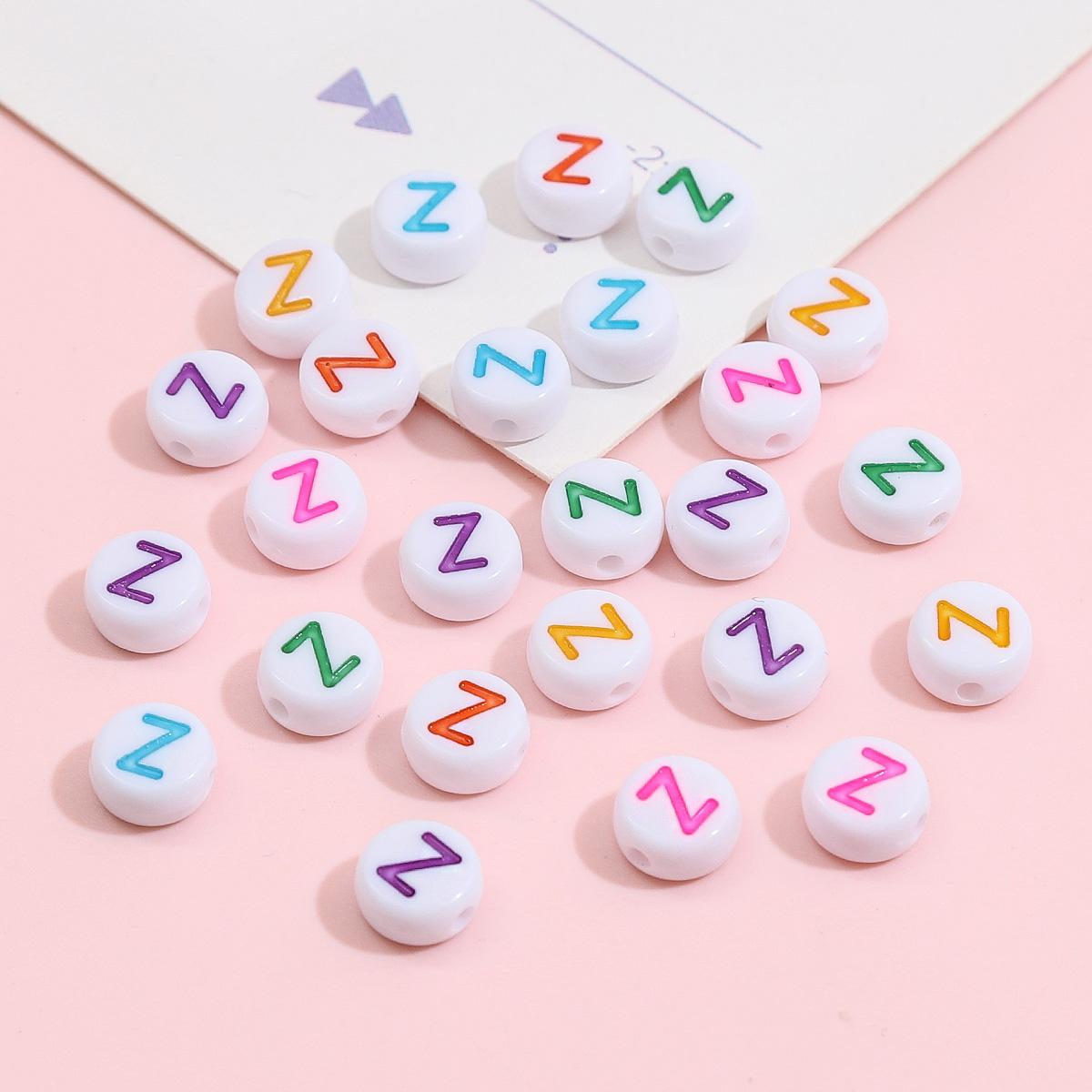 

50 шт./пакет 4*7 ммA-Z акриловые одиночные радужные английские буквы свободные бусины DIY браслет ожерелье ювелирные аксессуары 4x7mm 50pcs/bag