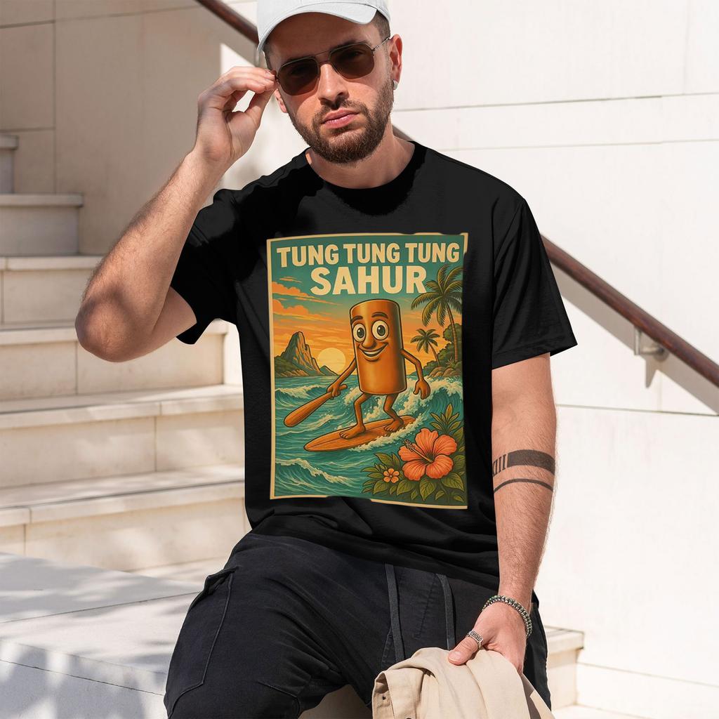 Tung Tung Tung Sahur Vintage Tee Funny Itan rot Fashion Clothing Tshirts Unisex ONe d Tshirt New Model Unisexs Shortsle