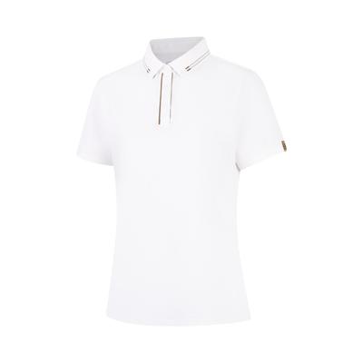 Fashionable Comfortable Breathable Polo Shirt Women Tops White APLW478-1