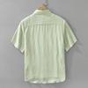 Summer Shirts for Men Harajuku Style Green Short Sleeve Shirt Daily Men's Casual Shirt Light Weight Tops