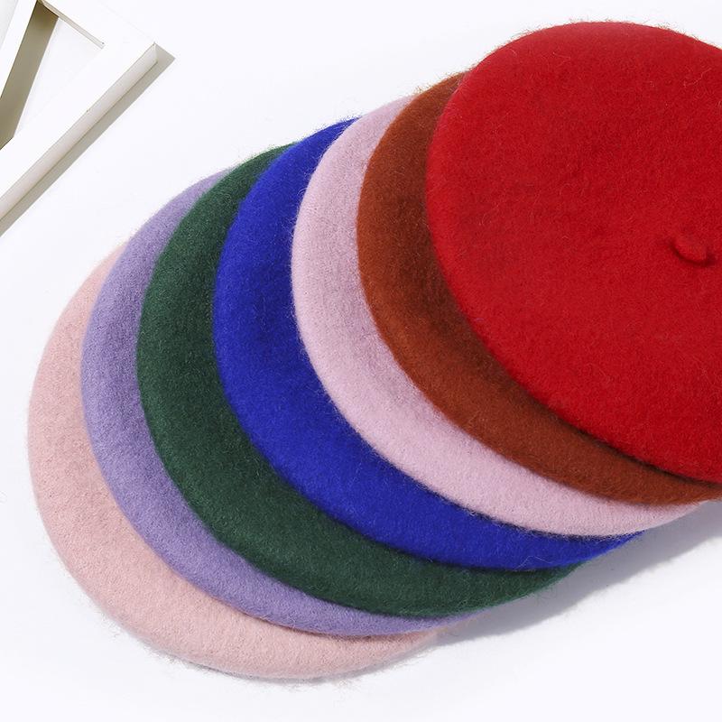 Women's Retro Wool Beret - Autumn/Winter Korean Style Pumpkin Painter Hat