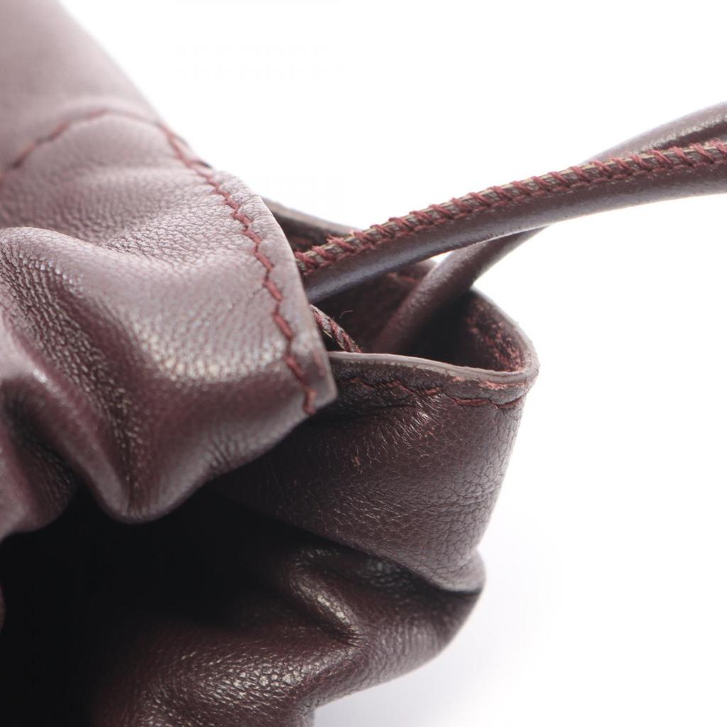 Used JIL SANDER Drawstring Drawstring Shoulder Bag J07WG0027 Leather Bordeaux Used Women