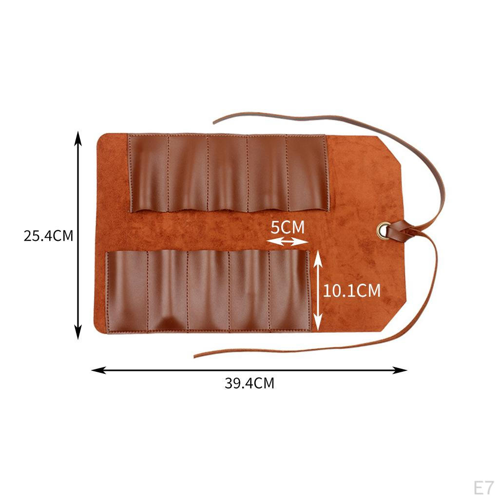 Verktygsrulleväska Pouch Skiftnyckel Skruvmejsel Organizer Mångsidig Tångficka Läderförvaringsfodral