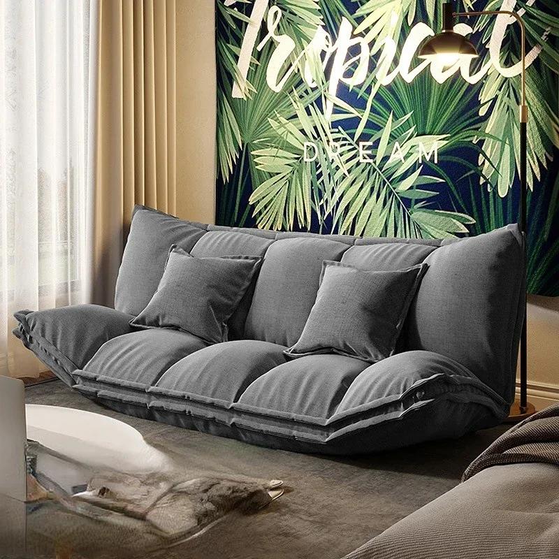 Modern Japanese Style Floor Lazy Sofa Couch Back&Arm 5Position Adjustable Foldable Leisure Sofa Bed For Viedo Gaming Floor Chair
