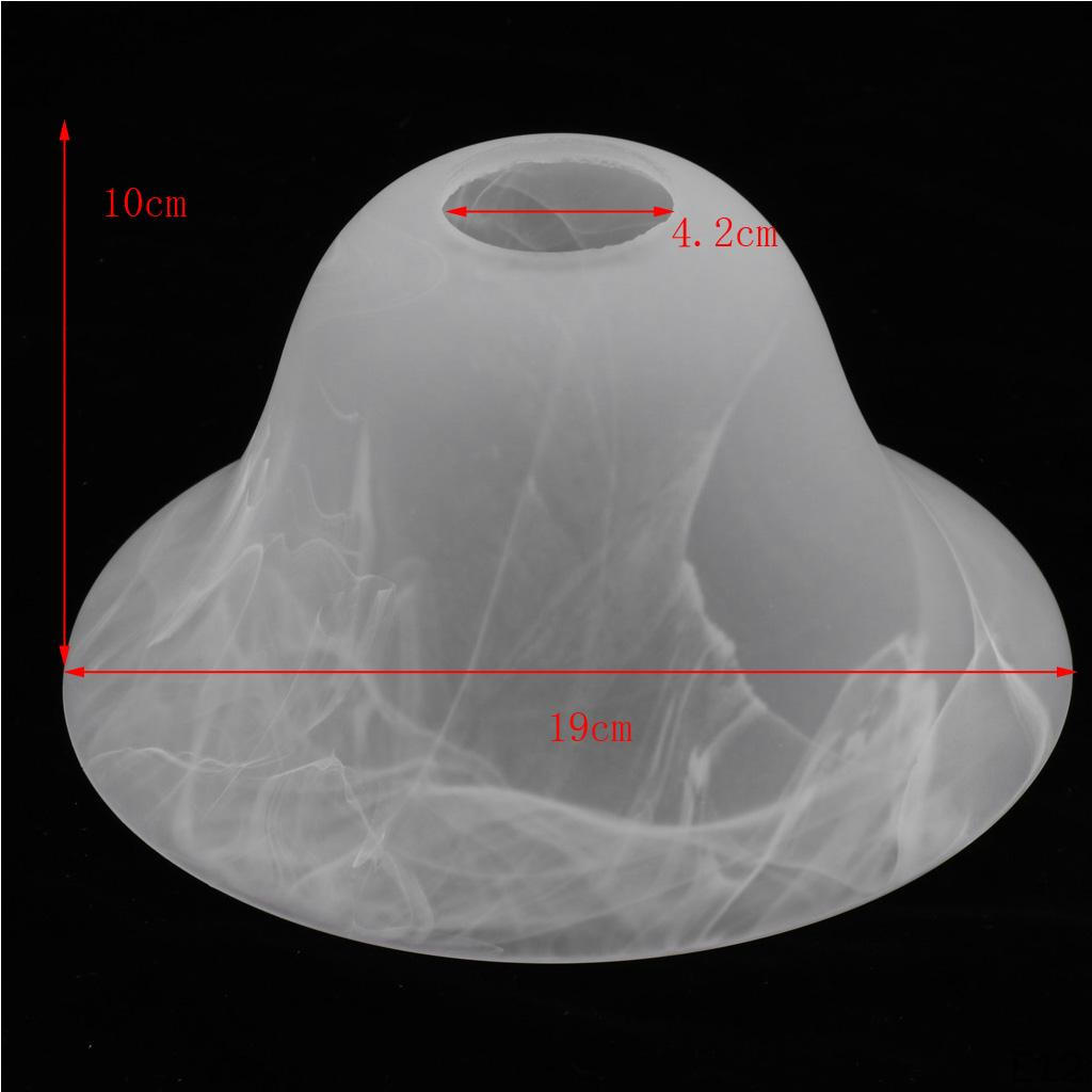 Bell Shape Vintage Frosted & Clear Glass Lamp Shade