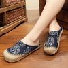 Hot Models for Original Ethnic Style Linen Shoes Round Head Dragon Totem Handmade Cotton and Linen Splicing Couple Shoes