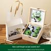 Creative Ceramic Tea Set with Side Pot and Panda Incense Burner