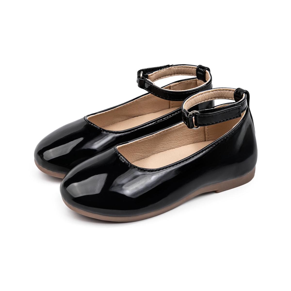 

Toddler Little Kid Girls Princess Mary Jane Shoes Patent Leather Ankle Strap Flats Dress Party School Shoes 25