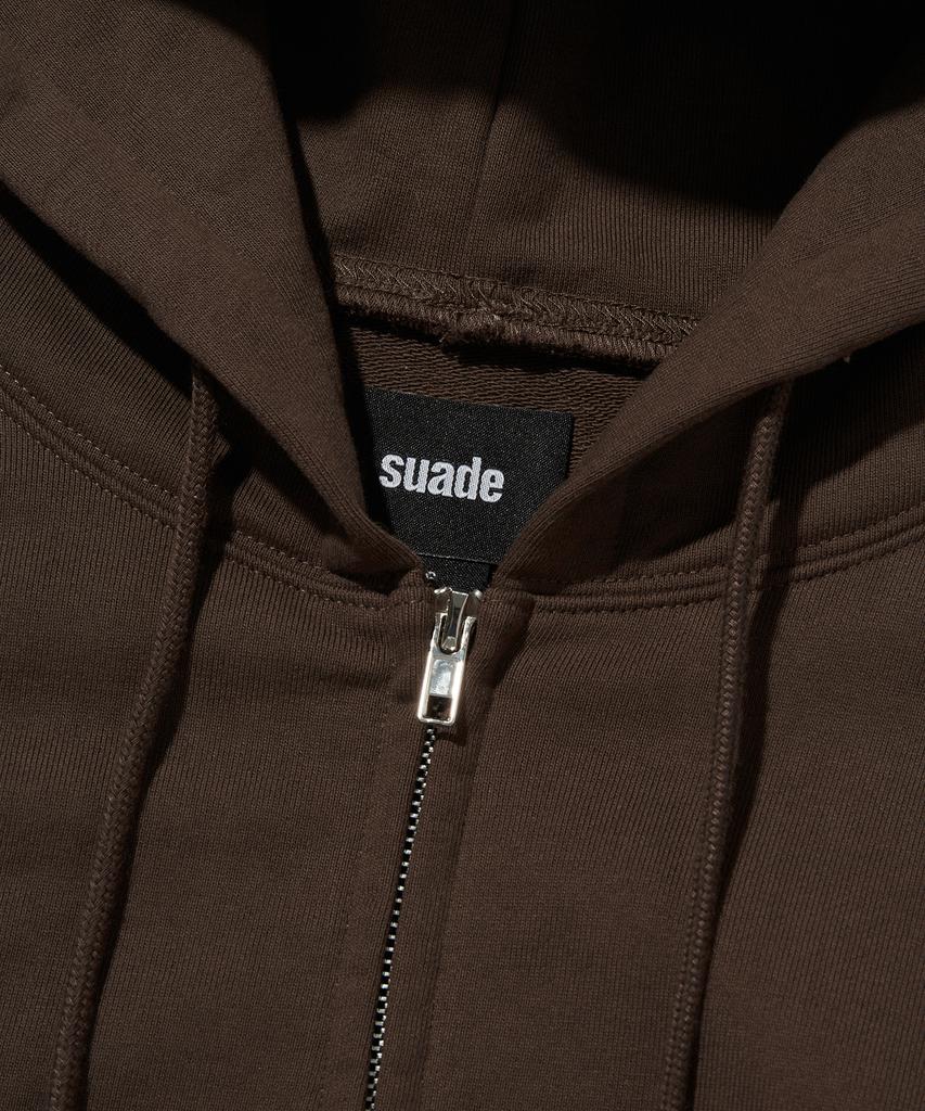 Suade Basic Hood Zip Up [Mocha Brown]