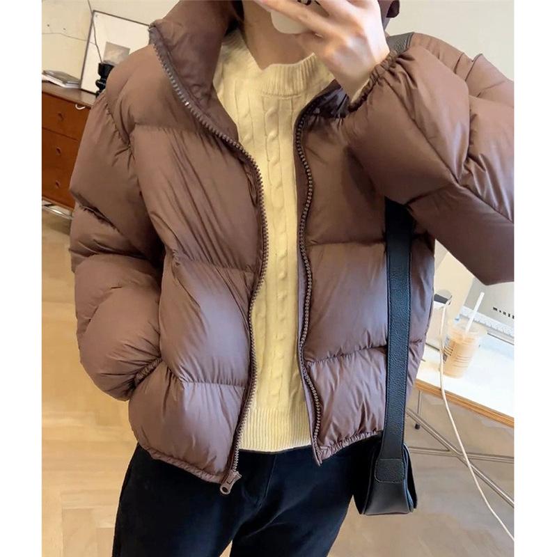 Down Jacket Women's Short Style New Year's New Small Thickened Bread Coat Cotton Jacket Winter Coat