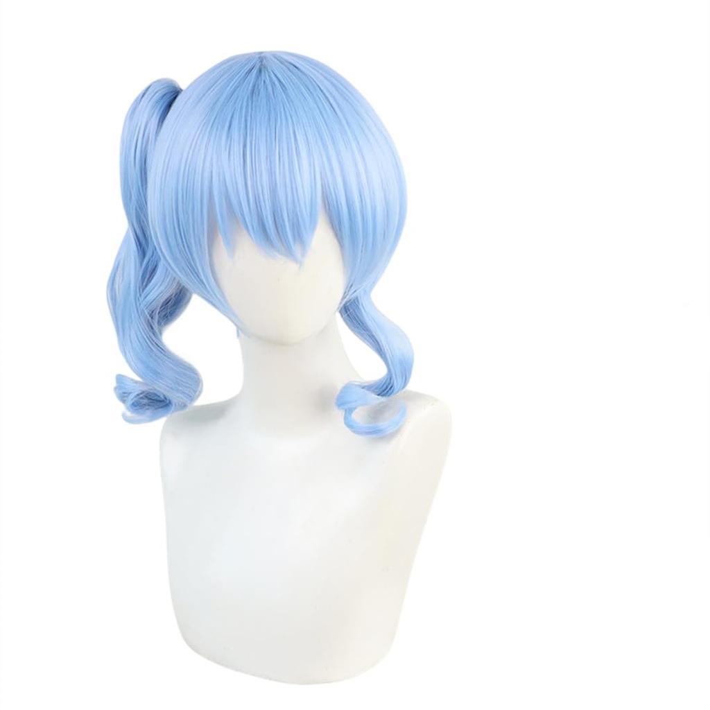Sizuuenn VTuber Hoshimati Suisei Cosplay Hair Cosplay Wig with Dedicated Perfect for School Cultural and Photo Shoots Wig, Wig, Heat-Resistant Yarn,