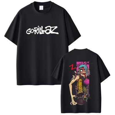 Pánská dámská trička Gorillaz Band Hip Hop Rocková móda Nadrozměrné tričko Pánské Vysoce kvalitní Měkké bavlněné tričko Unisex Neformální topy