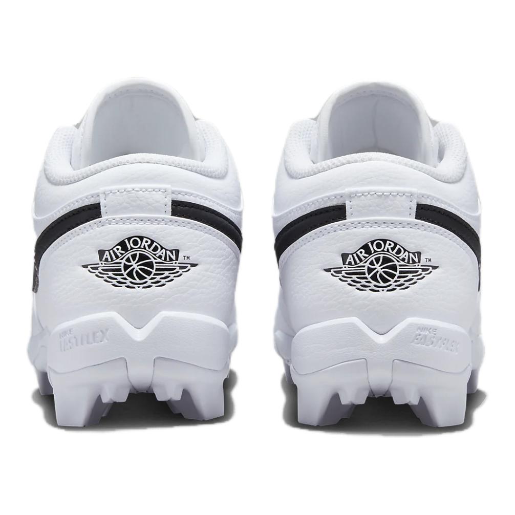 Air Jordan 1 Low Cleat GS Bianco Nero Scarpe da Ginnastica per Bambini HF6885-100