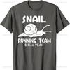 Snail Running Team Funny Sarcastic Snail Running Cotton TShirt Graphic T Shirts Tshirts for Women Goth Aesthetic Clothes Tops