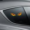 3Pcs Solar LED Car Decorative Light with Dynamic Eye Design USB-C Rechargeable Smart Sensor Car Light Vibration-Activated Suction Cup Mount Car