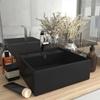 Day and Night - Day and Night Luxurious Square Matte Black Ceramic Overflow Washbasin 41x41 Cm