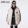 Jin Yujie Women's Winter Waterproof 90% Duck Down Mid-Length Puffer Jacket