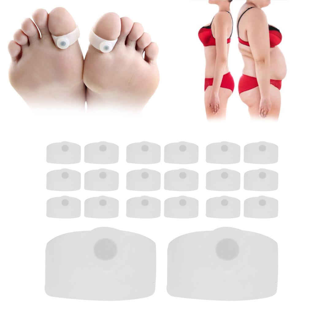 10 Pairs Magnetic Toe Ring Silicone High Elastic Soft Lose Weight Slimming Toe Ring