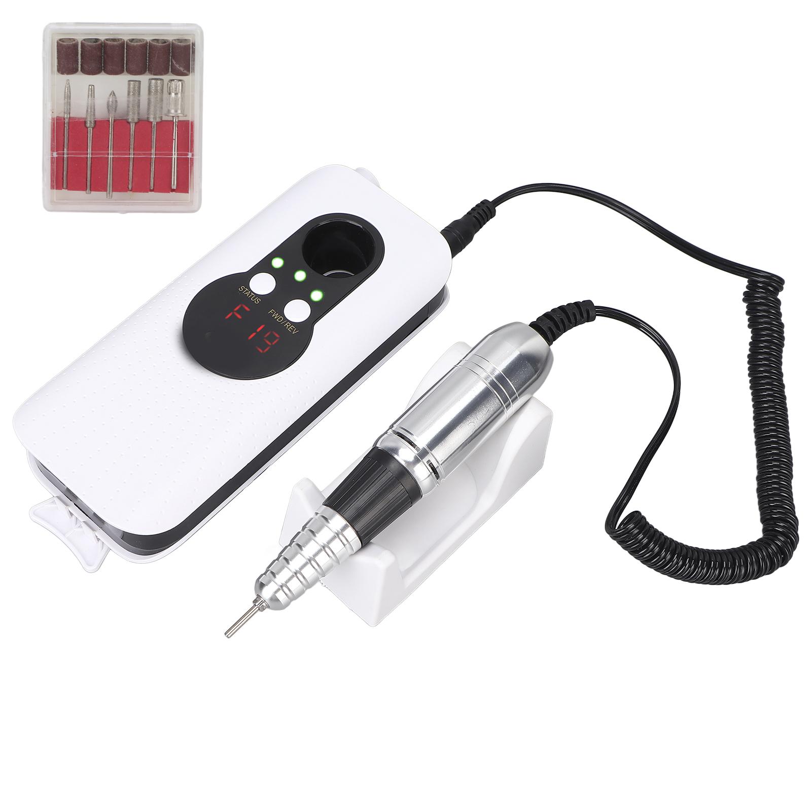 

Портативная машинка для маникюра и полировки ногтей 35000 об/мин электрическая маникюрная полировальная машина для салона красоты белый EU Plug