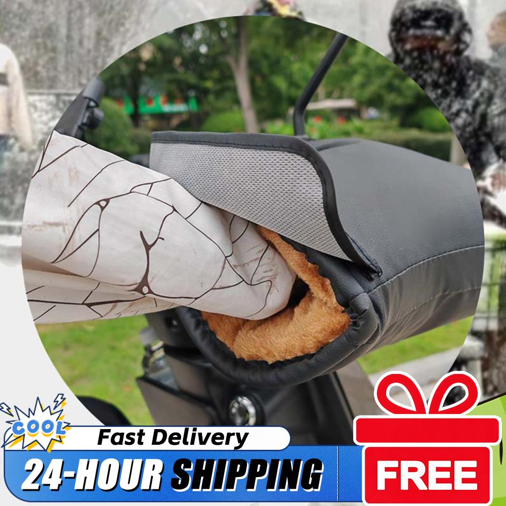 Motorcycle Heated Handlebar Muffs 3 Levels Setting Motorcycle Heating Warm Muffs USB Charging Electric Heating Handlebar Gloves