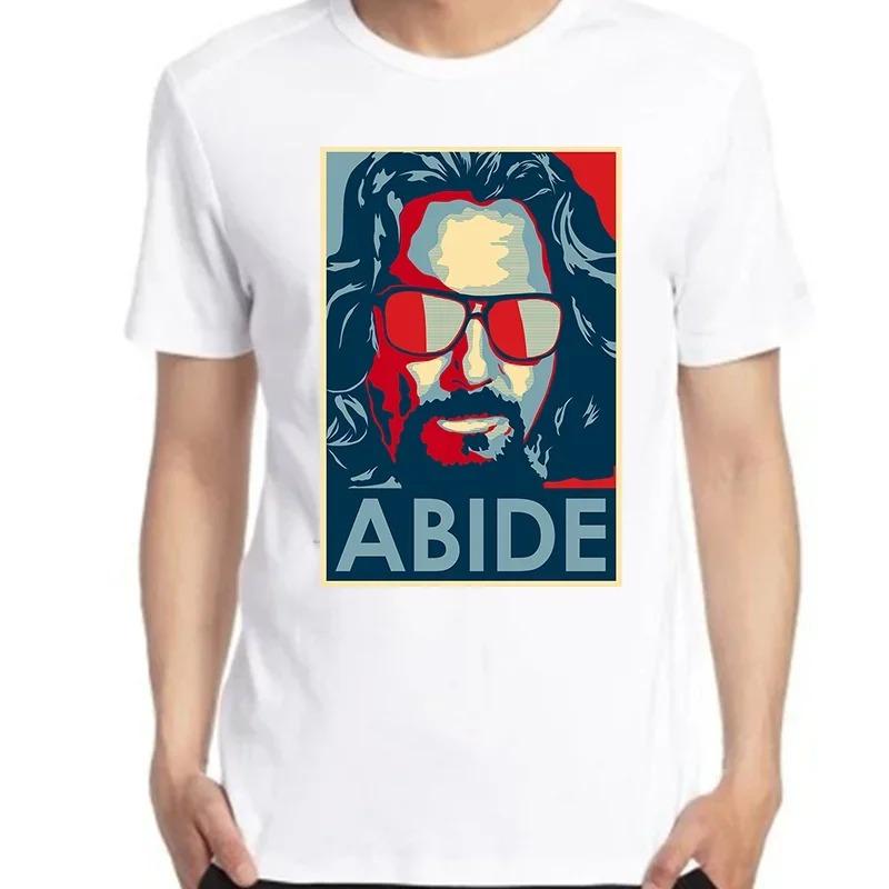 The Big Lebowski The Dude Abide By The Funny Classic Movie Graphics Harajuku Cool Street Wear T