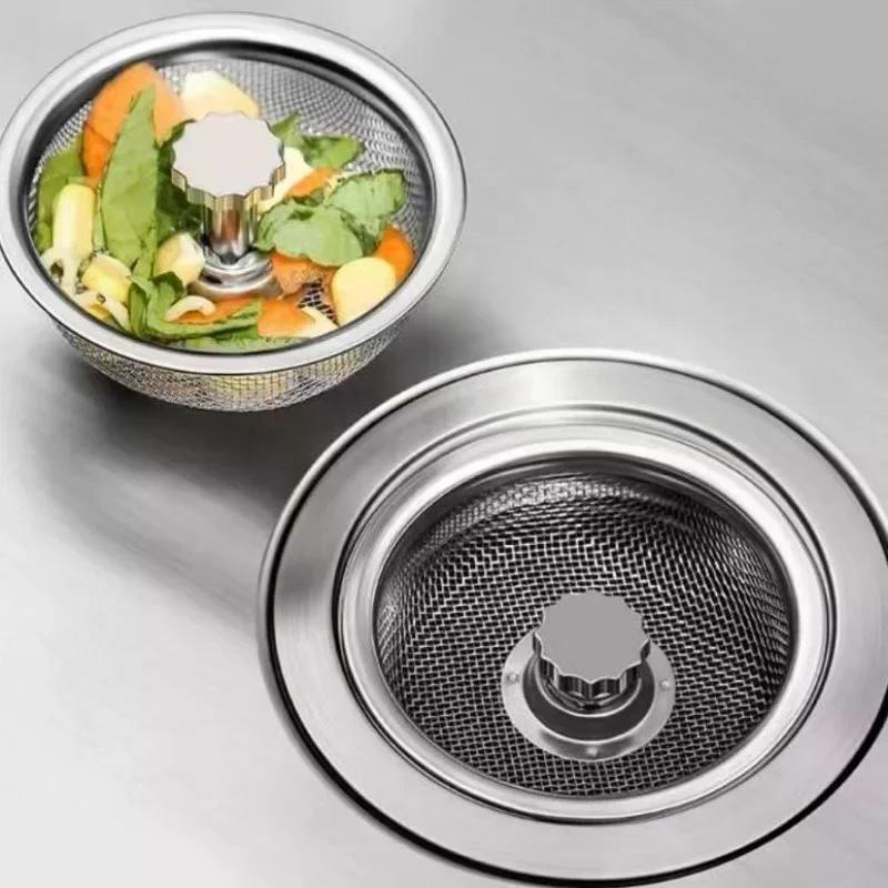 Filtru pentru chiuveta de bucătărie din oțel inoxidabil Chiuvetă cu plasă Filtru de canalizare Scurgeri de pardoseală pentru baie Filtru pentru orificiul de scurgere a deșeurilor