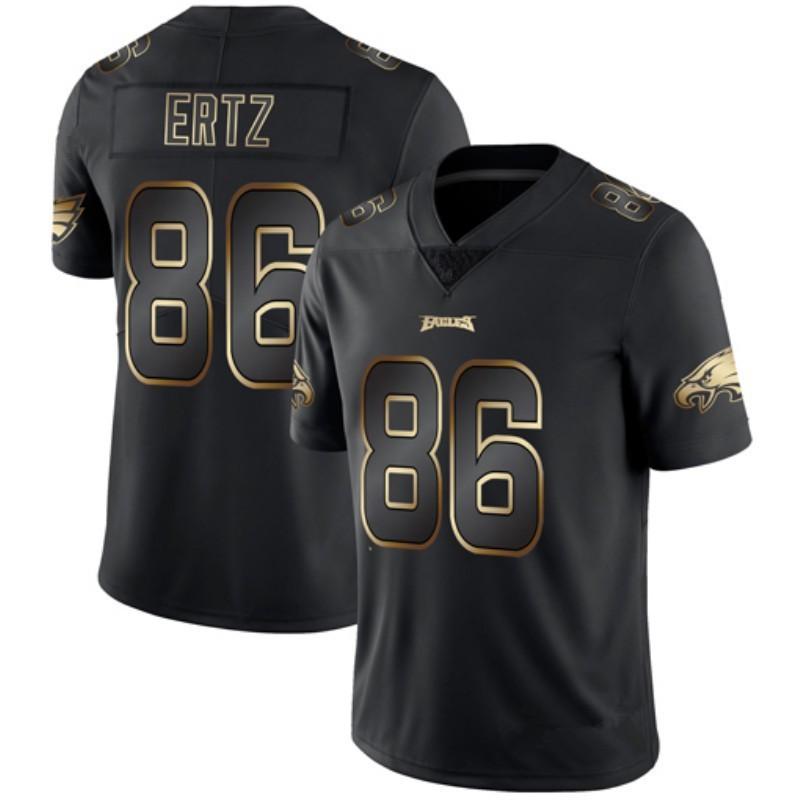 Pánský dres NFL týmu Bavlněná směs Fanouškovské oblečení Raiders 28 Saints 13 Cowboys 54 Eagles 86 Panthers 22 49ers 85 Černá zlatá edice