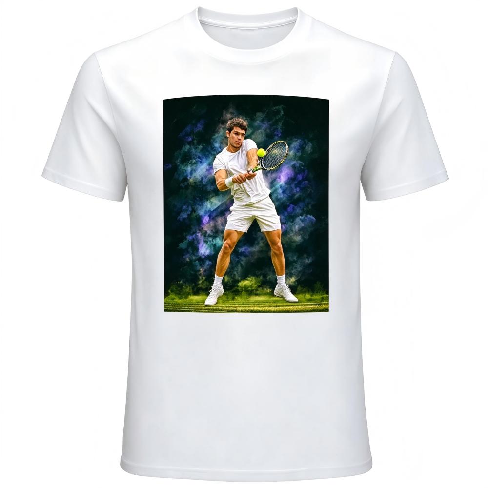 Carlos Alcaraz Tennis Player Graphic Print Sports man's T-Shirt