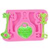 Herzschloss Schlüsselform Silikon Kuchenform Fondant Schokolade Süßigkeiten DIY Backwerkzeug