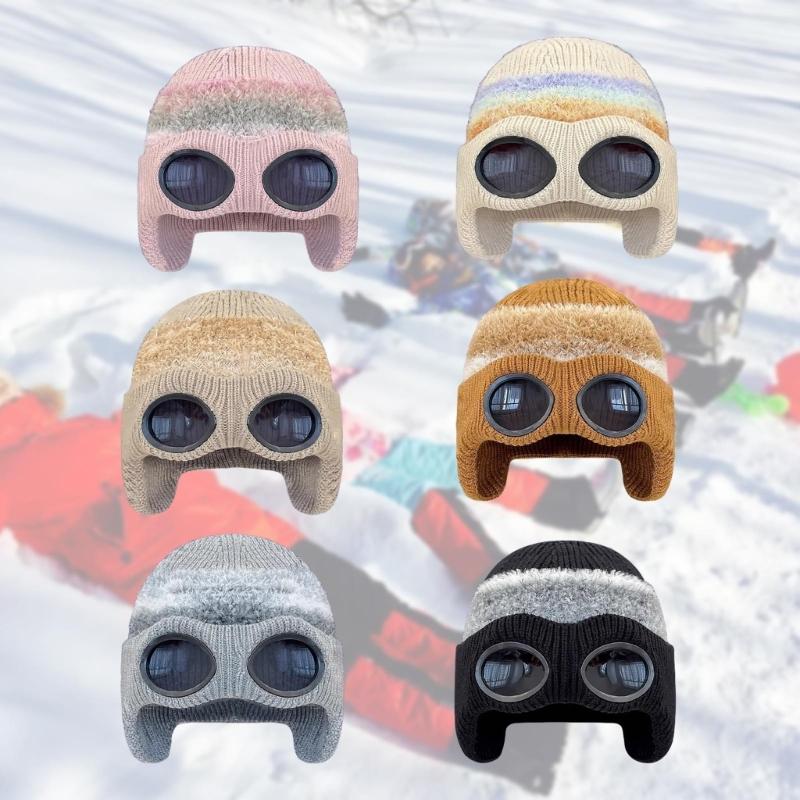 Pilot Sunglasses Knitted Hat Stylish Warm Soft Comfortable Hat Fashion Hat for Winter Warmth and Fashionable