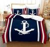 3D Print New Nautical Ocean Anchor Bedding Sets Ocean Spirit Duvet Cover King Queen Single Size Bed Linen Teens Boys Gift
