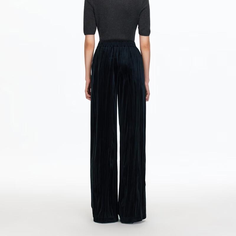 VEROMODA 2025 Winter Velvet High-Waist Straight-Leg Casual Pants