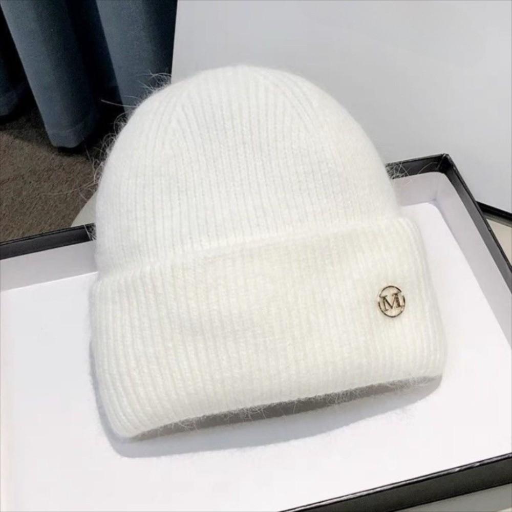 Plush Women Winter Hat Solid Color Ladies Pullover Hats Fashion Beanies Cap