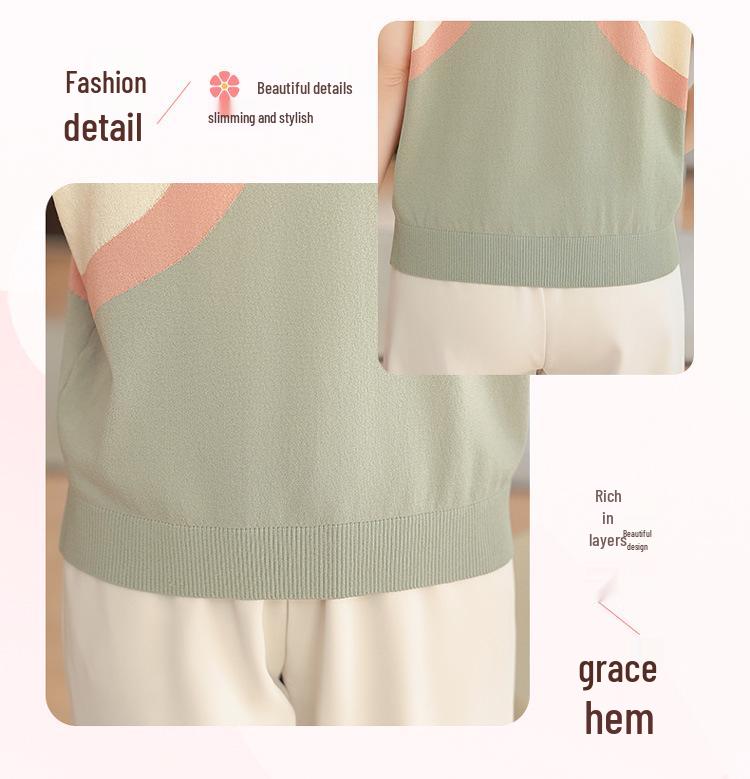 Elegant Summer Ice Silk T-Shirt for Women: Stylish Short-Sleeve Blouse for Middle-Aged and Elderly Ladies - 2026
