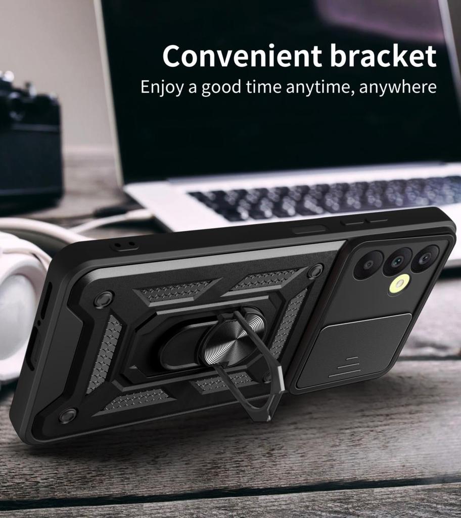 For Samsung Galaxy A25 A25 5G Case Push Window Lens Cover Ring Bracket Etui Coque for Samsung Galaxy A15/Galaxy A35/Galaxy A55